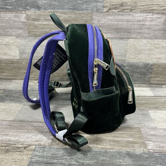 Disney Loungefly Emerald Green Velour HocusPocus Winifred Sanderson MiniBackpack main image 10